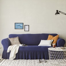 쁘리엘르 레이나 패브릭 프릴 소파커버, 진블루, 1개 홈인테리어/소파패드/커버 반품 최저가 16,200원