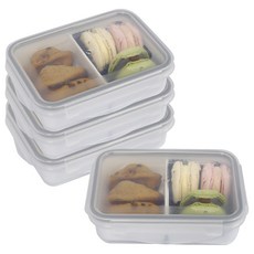 제오닉 나눔 찬통 2칸, 4개, 530ml 주방용품/밀폐용기/반찬통 반품 최저가 10,090원