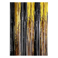 마켓에이 골드블랙 믹스 파티 은박 커튼 1 x 3 m, 골드 + 블랙, 3개 문구/오피스/파티/이벤트 반품 최저가 8,950원