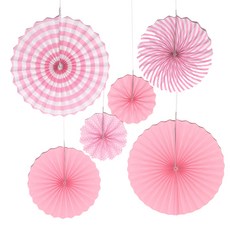 파티복닷컴 페이퍼팬 파티 6종 세트, 핑크 문구/오피스/파티/이벤트 반품 최저가 7,550원