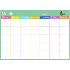 월간 고무자석 가로형 스케줄 보드 올리브 레인보우 완구/취미/학습완구/교구 반품 최저가 4,070원