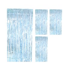 파티쇼 파티은박수술커튼 4p, 라이트블루, 4개 문구/오피스/파티/이벤트 반품 최저가 9,620원