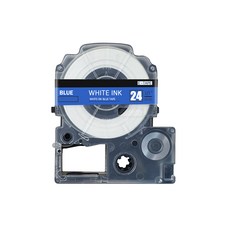 엡손 라벨테이프 SD24BW 호환 라벨지 24mm, 파랑바탕 흰색글자, 8m 문구/오피스/사무용품 전문관 반품 최저가 3,740원