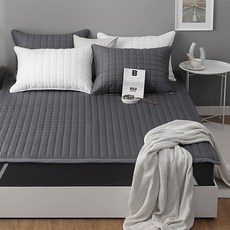 세라지오 누빔 밴딩형 침대패드, 차콜 홈인테리어/침구 반품 최저가 20,150원