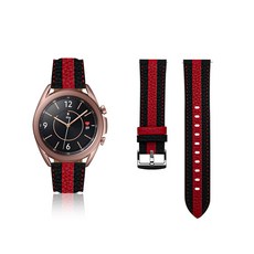 디씨네트워크 갤럭시 워치3/기어 S3 22mm 양면 가죽 스트랩, 레드블랙 가전디지털/스마트워치/밴드 반품 최저가 4,170원