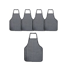 더해피 핸드메이드 손님용 방수 앞치마 목끈형, 20 체크(블랙), 5개 주방용품/주방잡화 반품 최저가 19,450원