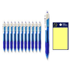 동아 크로닉스 디엑스 하이브리드펜 0.7 12p + 투코비 스티키 메모패드 노랑 세트, 블루, 1세트 문구/오피스/학용품/수업준비 반품 최저가 5,710원