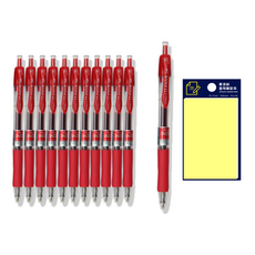 동아 유노크펜 0.7mm 12p + 투코비 스티키 메모패드 노랑 세트, 적색, 1세트 문구/오피스/학용품/수업준비 반품 최저가 11,370원