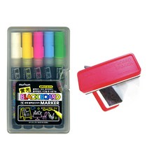 문화연필 블랙보드마카 +보드마카 지우개, 블랙보드마카(흰색, 분홍, 노랑, 초록, 파랑), 1세트 문구/오피스/필기류 반품 최저가 14,840원