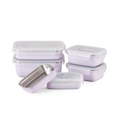 에델코첸 에델락 밀폐용기 6p 세트 프렌치라벤더, 1세트, 밀폐용기 400ml x 2p + 630ml x 2p + 1000ml + 1750ml 주방용품/밀폐용기/반찬통 반품 최저가 35,730원