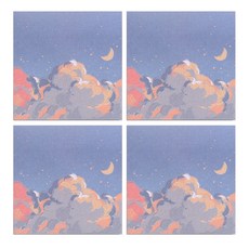 마켓A 레트로 유화 점착 메모지, TYPE05, 4개 문구/오피스/학용품/수업준비 반품 최저가 2,320원