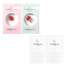 투영디자인 카네이션 사랑브로치 2종 + 카드 랜덤 발송, 혼합 색상, 1세트 문구/오피스/카드/엽서/봉투 반품 최저가 4,500원