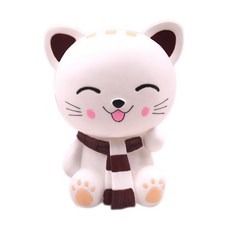 미니띠네 귀여운 목도리 고양이 저금통, 브라운, 1개 문구/오피스/보드/칠판/광고 반품 최저가 8,870원