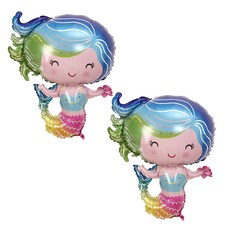 와우파티코리아 인어공주 은박풍선, 혼합 색상, 2개 문구/오피스/파티/이벤트 반품 최저가 4,340원