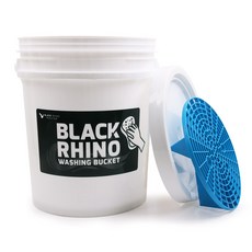 블랙라이노 세차버킷 + 뚜껑 + 그릿가드 26cm, 20L, 화이트 + 블루 자동차용품/세차/카케어 반품 최저가 12,150원