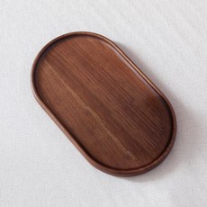 소소모소 핸드메이드 원목 타원 우드트레이, 브라운, 1개 주방용품/쟁반/베드트레이 반품 최저가 15,400원