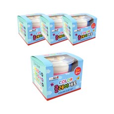 아이비스 컬러 유아용 클레이 16컬러 4세트 SP11567, 혼합색상, 1개 문구/오피스/미술/화방용품 반품 최저가 12,370원