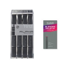 알파색채 디자인 마카 TG + 블렌딩 팔레트, 1세트, 12색 문구/오피스/학용품/수업준비 반품 최저가 30,720원