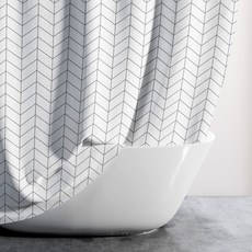 금동이샵 패브릭 샤워커튼, 헤링본 화이트, 1개 홈인테리어/욕실용품 반품 최저가 12,400원