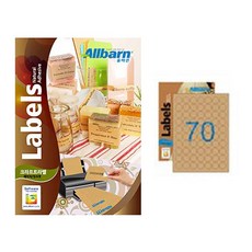 올바른라벨 크라프트라벨 레이저 잉크젯공용 원형, 70칸, 50개 문구/오피스/사무용품 전문관 반품 최저가 4,730원