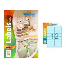 올바른라벨 칼라라벨 연파랑 레이저 잉크젯공용 2X6, 12칸, 50개 문구/오피스/사무용품 전문관 반품 최저가 7,700원