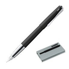 LAMY 067BK 스튜디오 만년필 + 잉크 카트리지 5p, EF, 블랙(만년필), 블랙(잉크 카트리지) 문구/오피스/필기류 반품 최저가 55,100원
