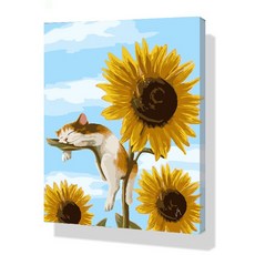 블루선 DIY 유화 그리기, 잠자는 고양이, 1개 문구/오피스/미술/화방용품 반품 최저가 8,740원