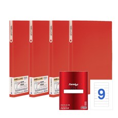 희망사무포인트 멜리브 클리어파일 A4 HM1337 20매 x 4p + 폼텍 라벨지 3624 20p, 적색, 1세트 문구/오피스/학용품/수업준비 반품 최저가 9,360원