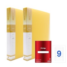 희망사무포인트 A4 OA 3링 크리어파일 Hc367 60매 x 2p + 폼텍 화일인덱스용 라벨지 20매 LQ-3624, 크리어파일(노랑), 라벨지(흰색), 1세트 문구/오피스/학용품/수업준비 반품 최저가 9,750원