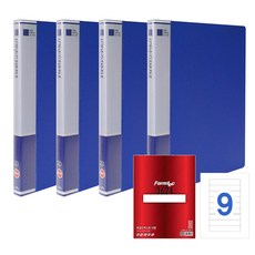 희망사무포인트 A4 신개념 크리어파일 HC1307 20매 x 4p + 폼텍 화일인덱스용 라벨지 20매 LQ-3624, 크리어파일(청색), 라벨지(흰색), 1세트 문구/오피스/학용품/수업준비 반품 최저가 10,170원