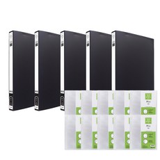 인디 A4 베스트 크리어화일 HO1527 40매 x 5p + 이코노믹 리필속지 EH037 20매 x 10p, 크리어화일(흑), 1세트 문구/오피스/학용품/수업준비 반품 최저가 11,440원