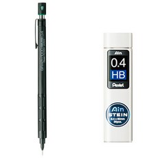 펜텔 그래프 샤프 1000 PG1004 + 아인슈타인 샤프심 HB 세트, 0.4mm, 1세트 문구/오피스/학용품/수업준비 반품 최저가 16,600원