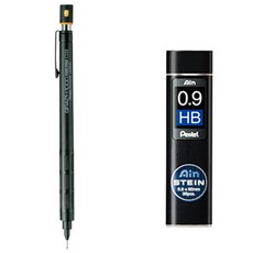 펜텔 그래프 샤프 1000 PG1009 + 아인슈타인 샤프심 HB 세트, 0.9mm, 1개 문구/오피스/학용품/수업준비 반품 최저가 10,380원