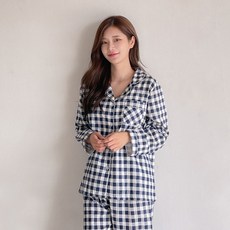 어나더디 여성용 통기성 모노체크 긴팔 잠옷 상하의 세트 패션의류/잡화/속옷/잠옷 반품 최저가 21,390원