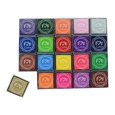 컬러풀 스탬프 잉크 20색 세트 KWK01, 혼합색상, 1세트 문구/오피스/학용품/수업준비 반품 최저가 9,710원