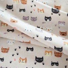 코튼빌 면원단 20수 상상고양이, 혼합 색상 홈인테리어/원단 반품 최저가 25,980원