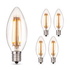 씨티오 LED 촛대구 전구 17베이스 3W, 전구색, 5개 홈인테리어/셀프인테리어 반품 최저가 9,500원