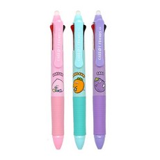 핑크풋 3000 당근 친구들 지워지는 3색펜 3종 세트, 핑크+민트+퍼플, 1세트 문구/오피스/필기류 반품 최저가 7,200원