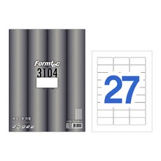 폼텍 라벨 LQ-3104 (27라벨20매/권), 1개 문구/오피스/사무용품 전문관 반품 최저가 4,170원