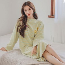 글램공감 여성용 새콤달콤 긴팔 순면 롱 원피스 잠옷 패션의류/잡화/속옷/잠옷 반품 최저가 9,690원