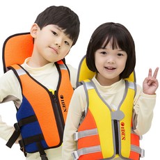 아이든 아동용 물놀이 수영조끼, 옐로우, 1개 출산/유아동/완구/교구 반품 최저가 17,860원