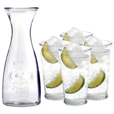 삼호유리 스윗 카라페 유리병 1000ml + 브이컵 440ml x 4p, 1세트 주방용품/주전자/티포트 반품 최저가 7,500원