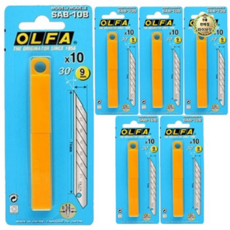 올파 소형 커터날 SAB-10B, 6개 문구/오피스/사무용품 전문관 반품 최저가 14,470원