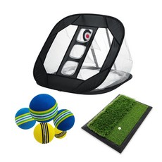 천둥골프 애니칩 그물망 + 스윙매트 + 연습볼 세트, 블랙, 1세트 스포츠/레저/골프 반품 최저가 33,250원