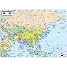 지도닷컴 아시아 지도 행정형 코팅 소 110 x 78 cm, 1개 문구/오피스/학용품/수업준비 반품 최저가 12,960원