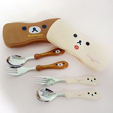 리락쿠마 스푼포크 세트 키이로이토리, 노랑, 1세트 출산/유아동/이유용품/유아식기 반품 최저가 4,330원