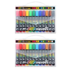 자바펜 POP 사각매직 세트, 12색, 2세트 문구/오피스/필기류 반품 최저가 13,500원