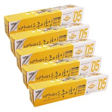 자연에서 온 종이호일 화이트, 5m, 1개입, 5개 주방용품/일회용품/종이컵 반품 최저가 11,500원