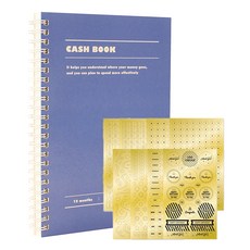 인디고 1년용 기본 스프링 가계부 + 골드 스티커 8종 세트, 라벤더(가계부), 1세트 문구/오피스/노트/메모지 반품 최저가 5,560원