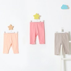 유니프랜드 아동용 샤베트 40수 면스판 7부 레깅스 3종 세트 출산/유아동/유아동패션 반품 최저가 7,850원